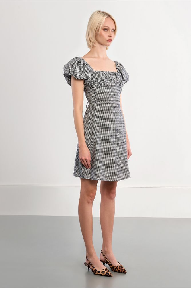 Gingham mini dress