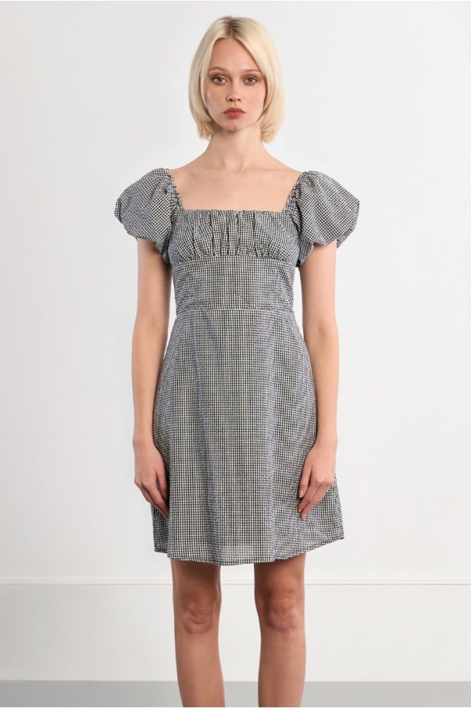 Gingham mini dress