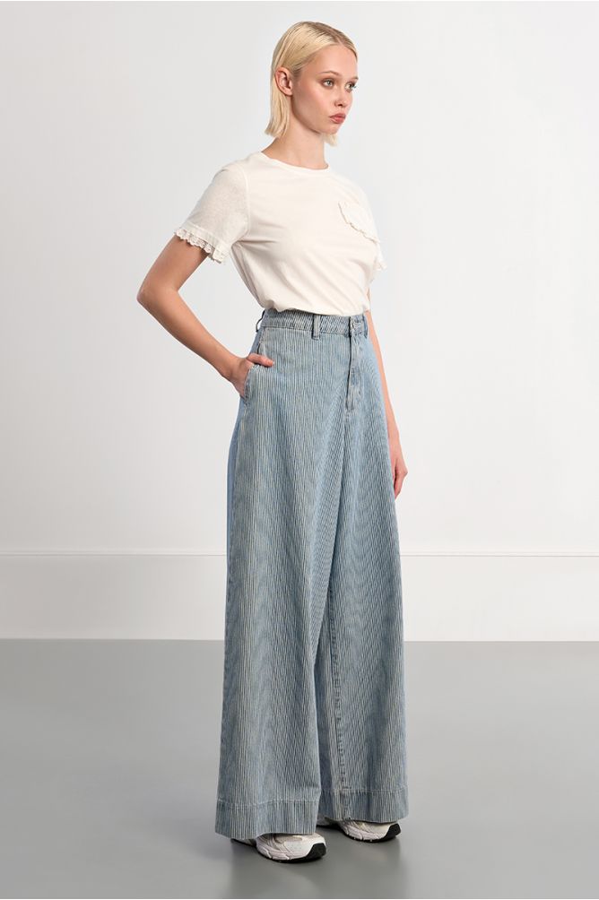 Pinstripe jeans