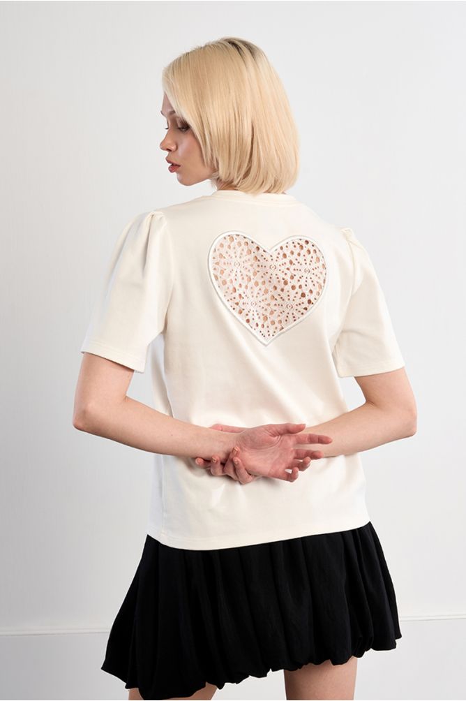 T-shirt en coton Cœur