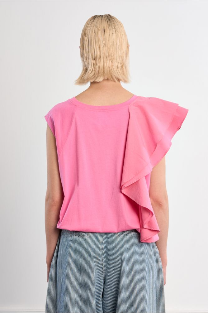 T-shirt en coton à volants