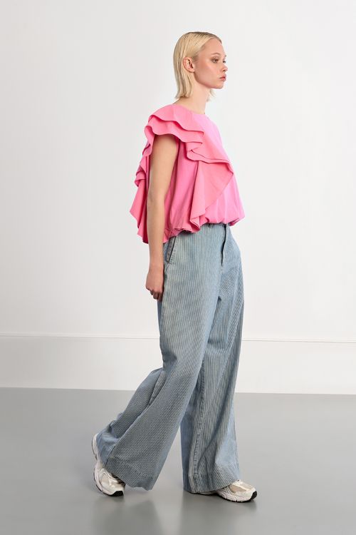 T-shirt en coton à volants