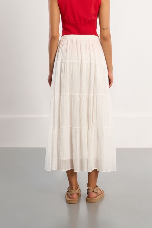 Jupe maxi, multi-volants
