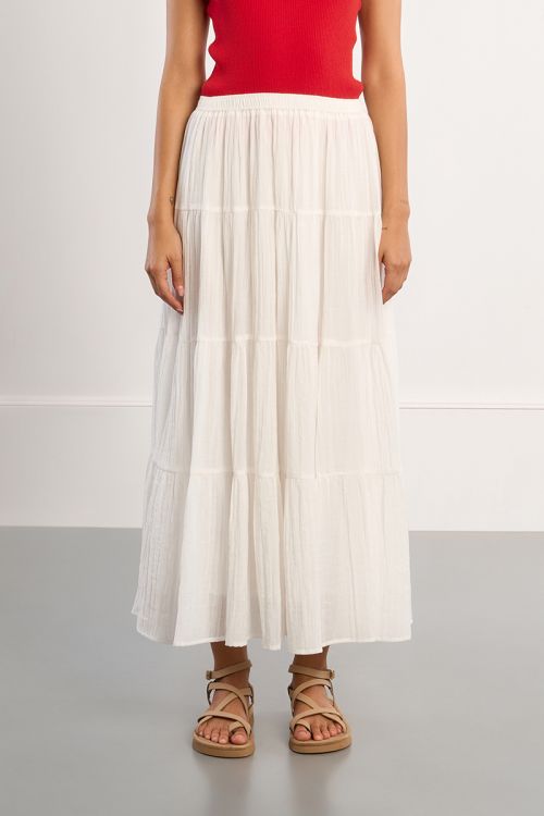 Maxi skirt, multi-ruffle