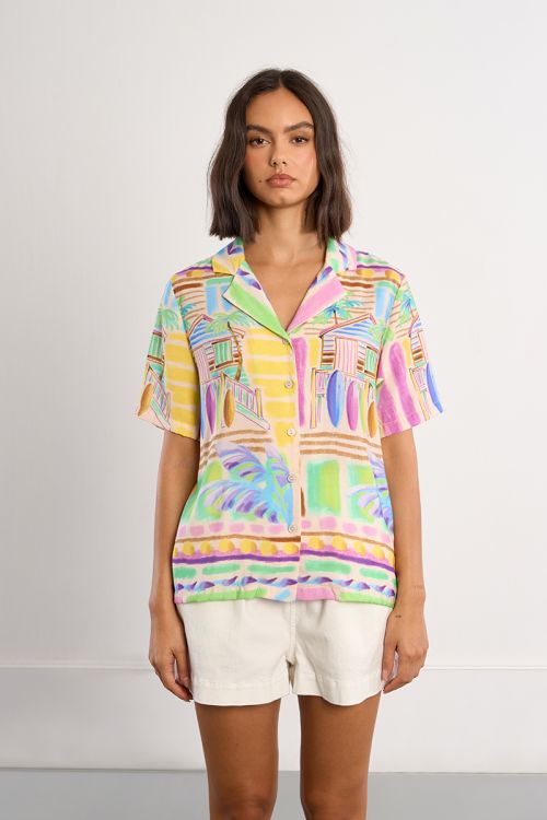 Chemise manches courtes à imprimé Surf
