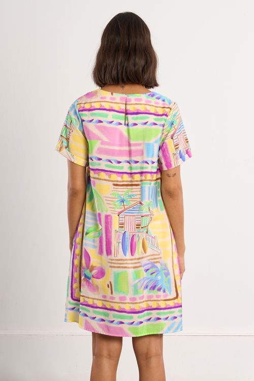 Surf print t-shirt dress