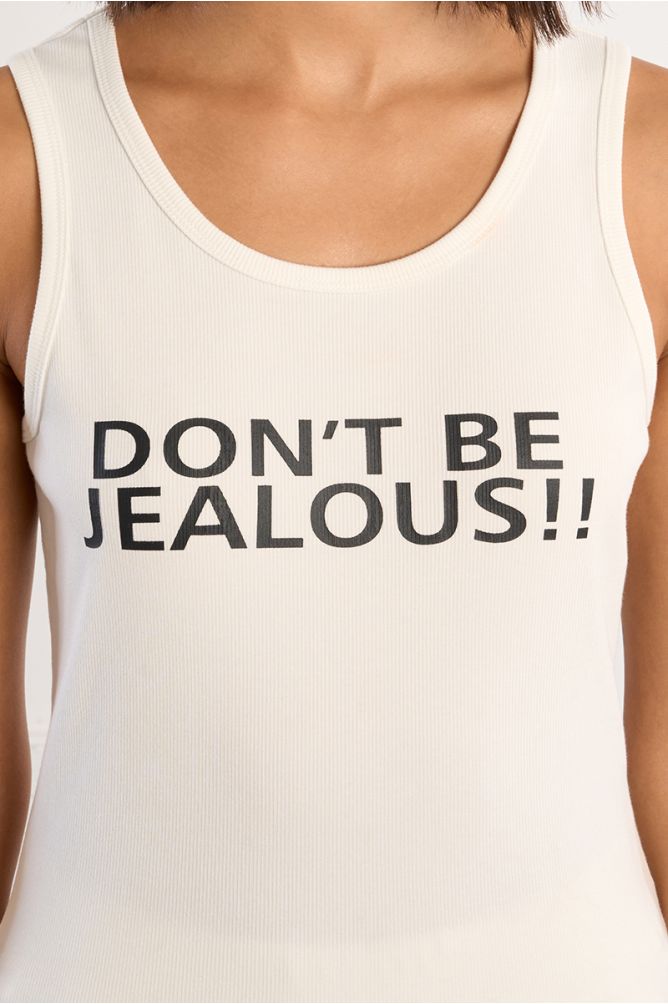 "Ribbed tank top ""Don't be jealous!!"""