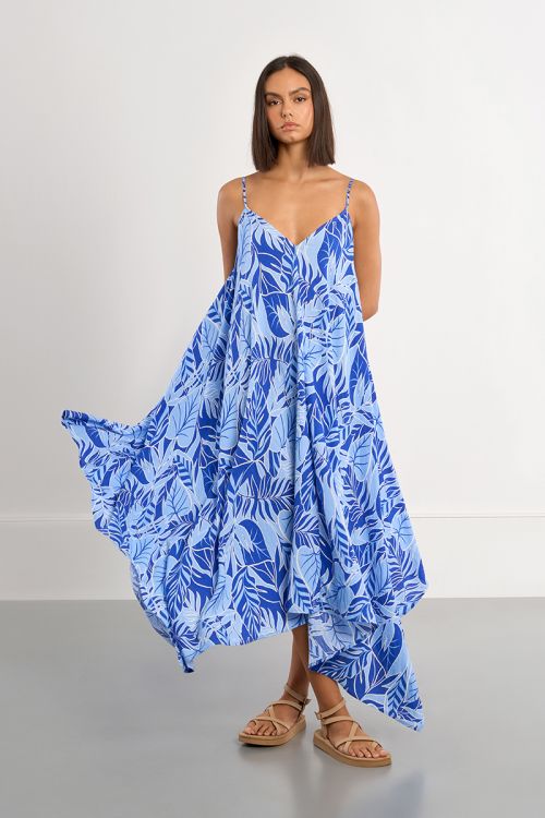 Playa Asymmetrical Maxi Dress