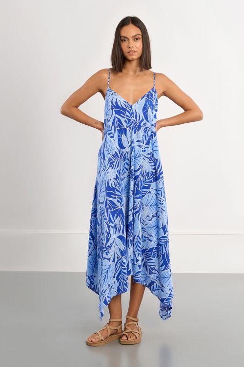 Playa Asymmetrical Maxi Dress