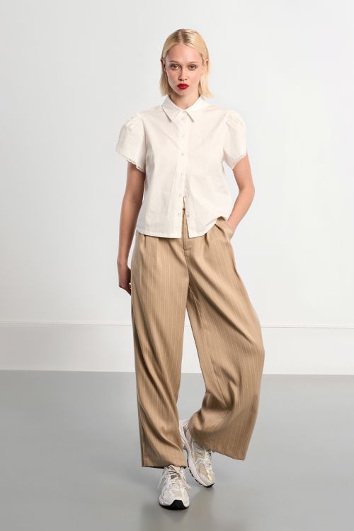 Wide striped suit trousers