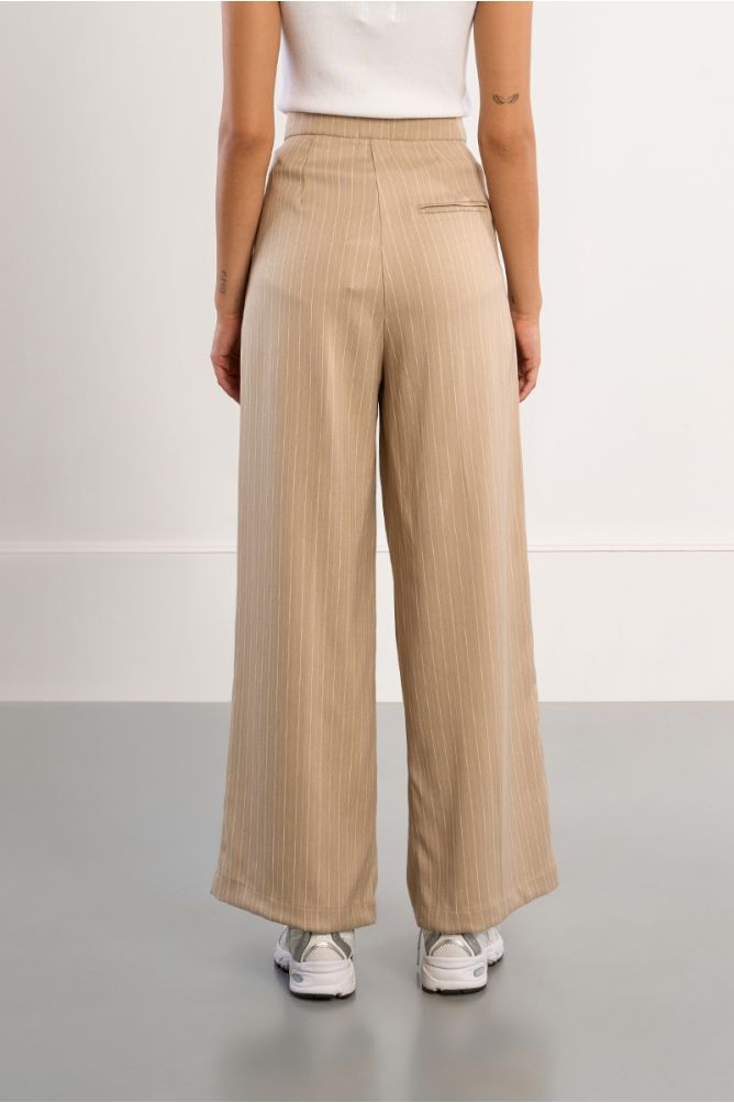Wide striped suit trousers