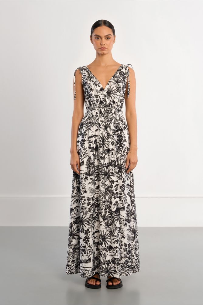 Hawaii smocked maxi dress