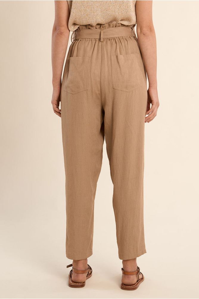 Pantalon taille paperbag