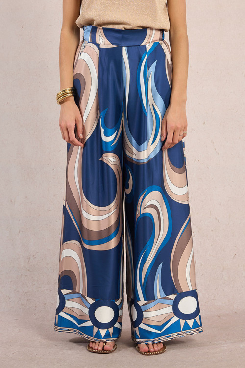 Pantalon large imprimé