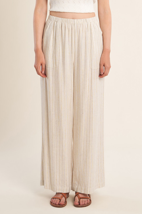 Casual trousers, striped