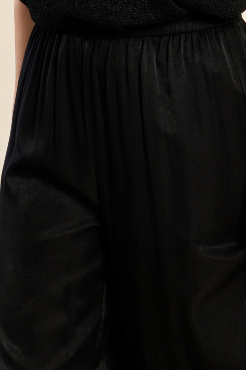 Wide pants, satin effect