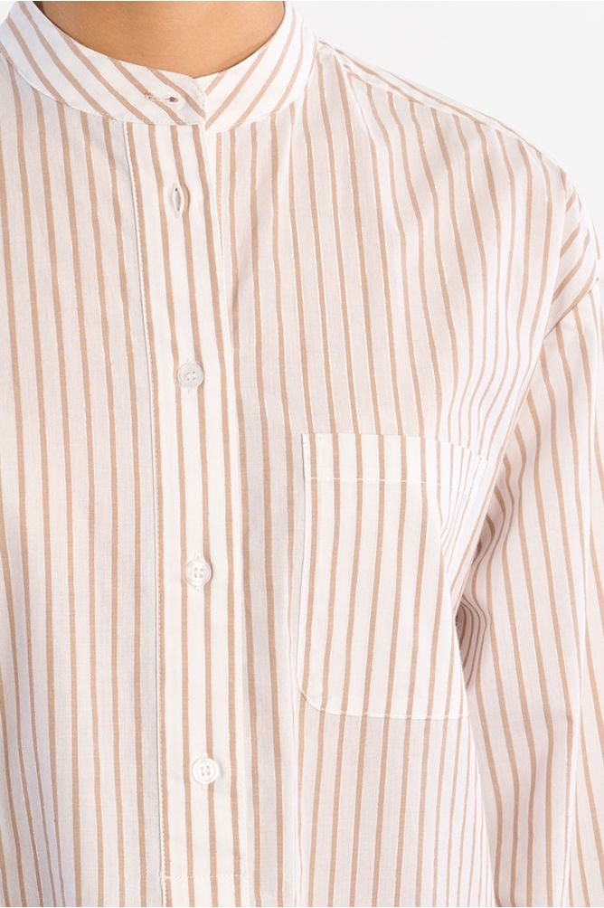 Chemise col Mao en coton