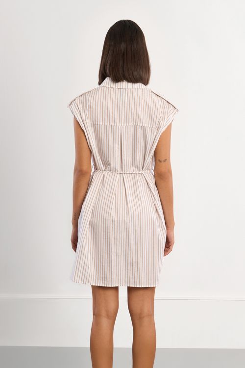 Mini-robe chemise en coton