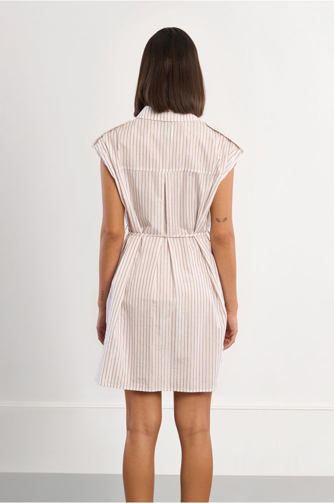 Mini-robe chemise en coton