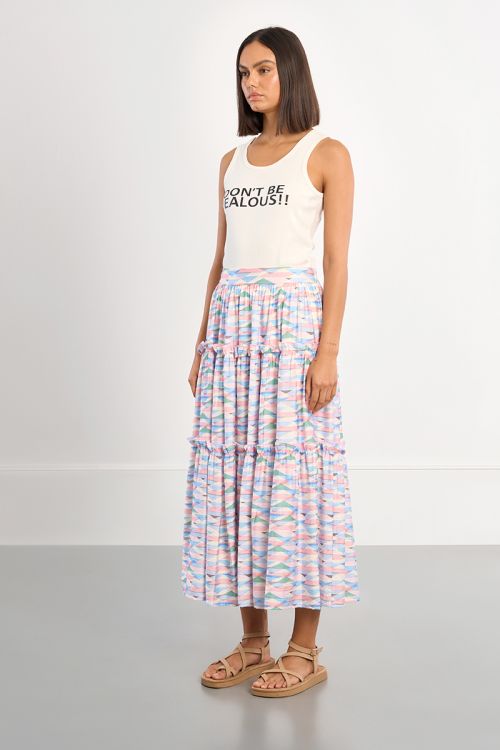 Geometric maxi skirt