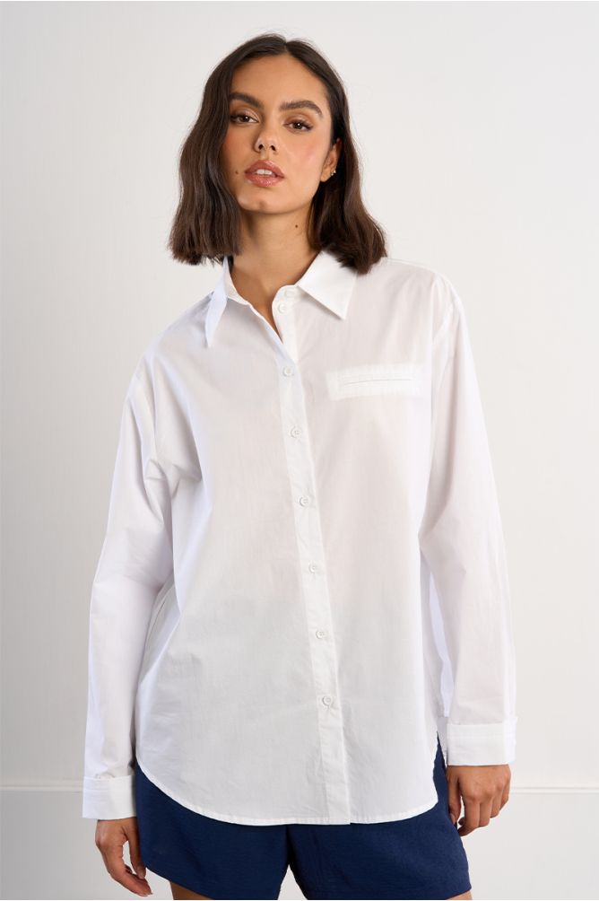 Large chemise en coton