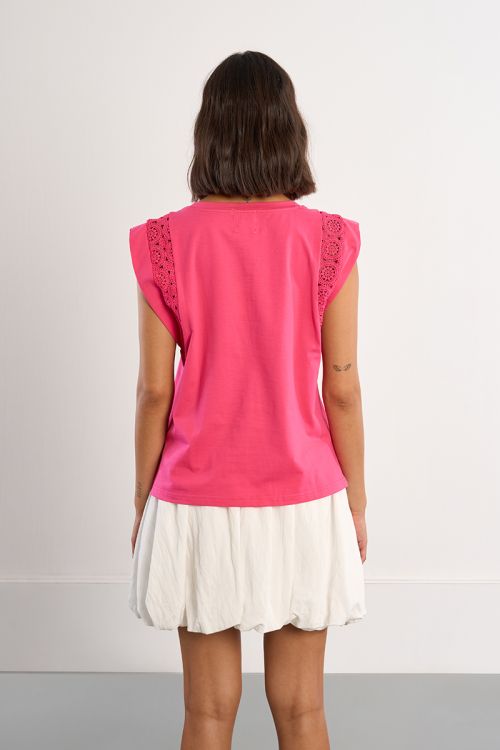 T-shirt aux manches ajourées