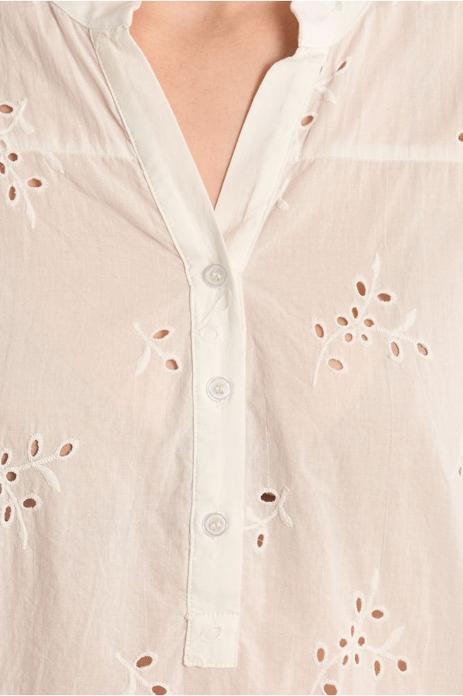 Chemisier coton en broderie anglaise