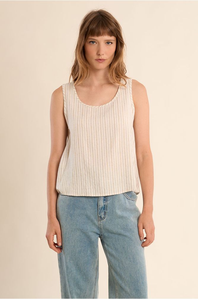 Casual tank top, striped