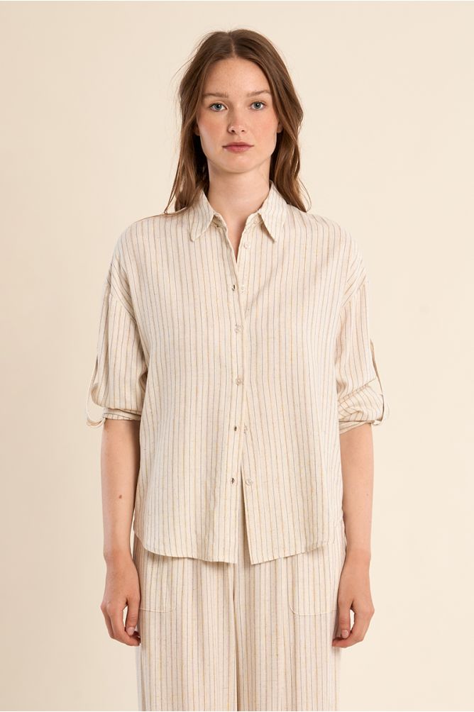 Chemise casual, rayée