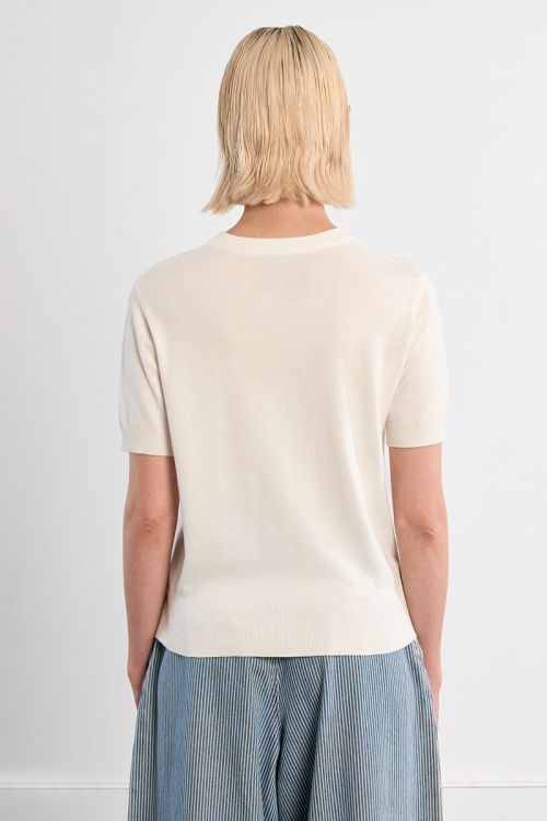 Knitted T-shirt, embroidered Heart