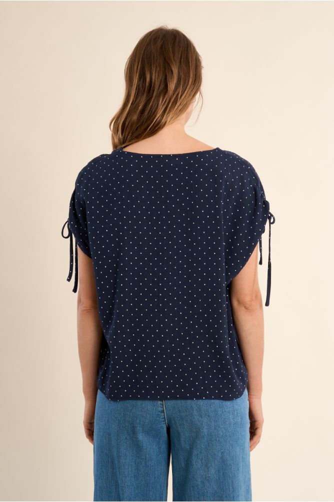Polka dot blouse top