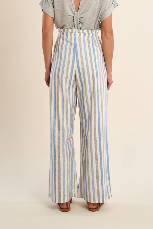 Pantalón de mujer largo, estampado rayas.
