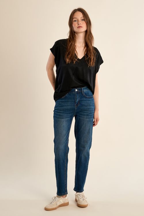 T-shirt basique parsemé de strass