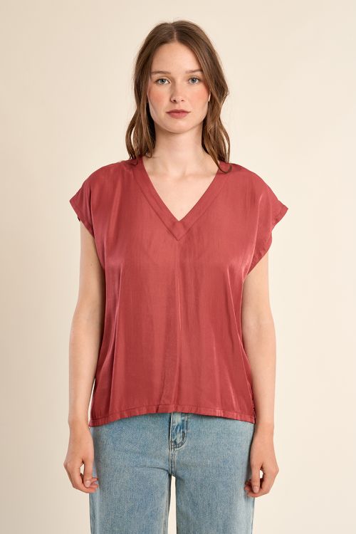 T-shirt basique parsemé de strass