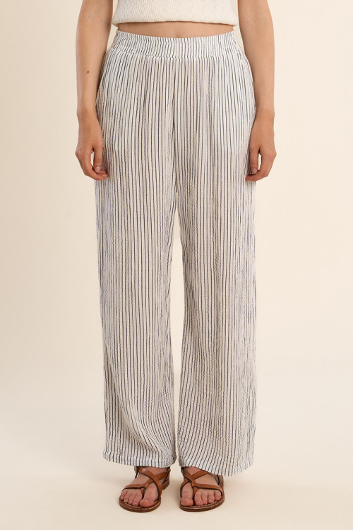 Cotton trousers, striped