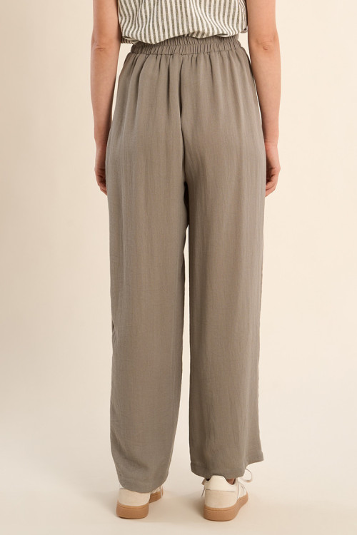 Pantalon taille haute, évasé