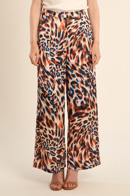 Pantalon droit, imprimé