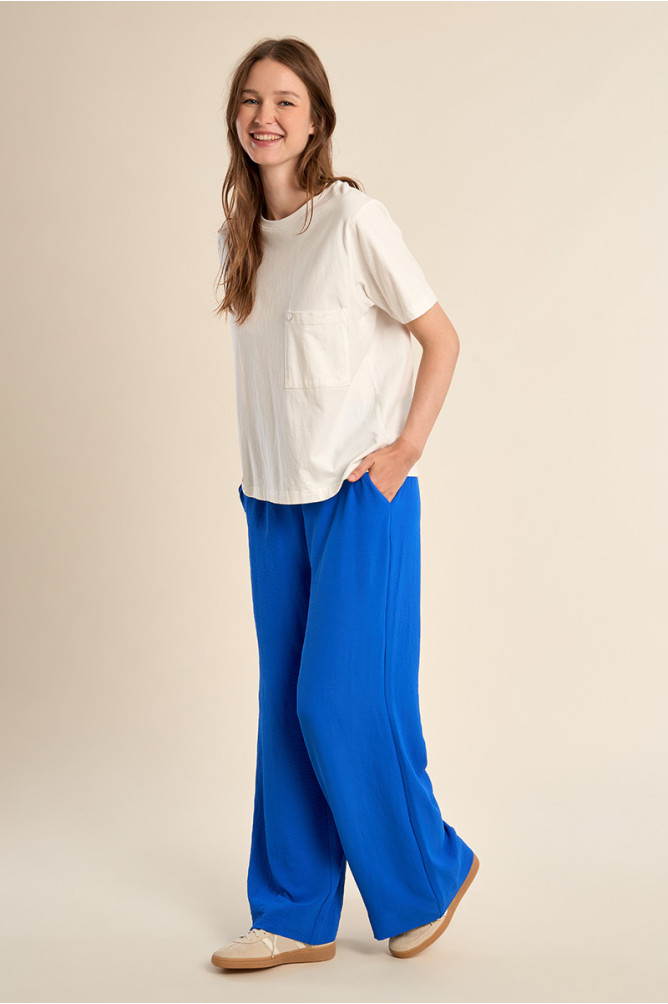 Pantalon taille haute, fluide