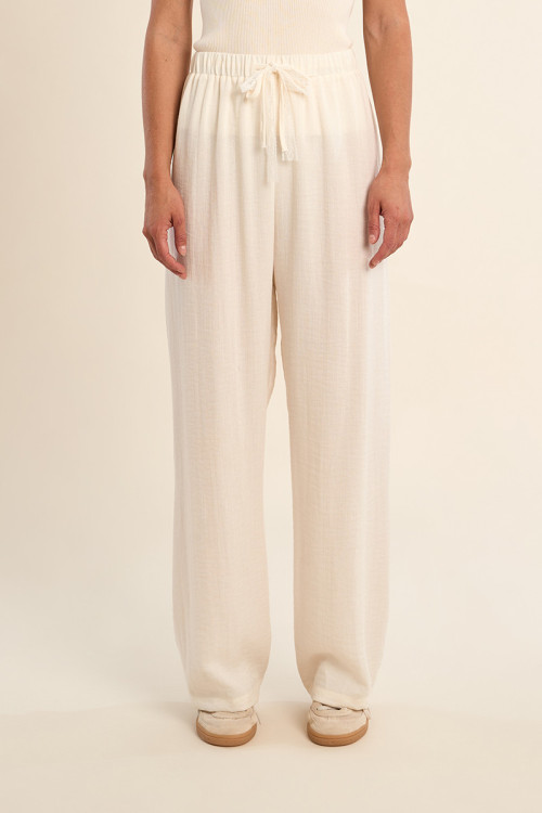 Pantalon fluide, taille haute