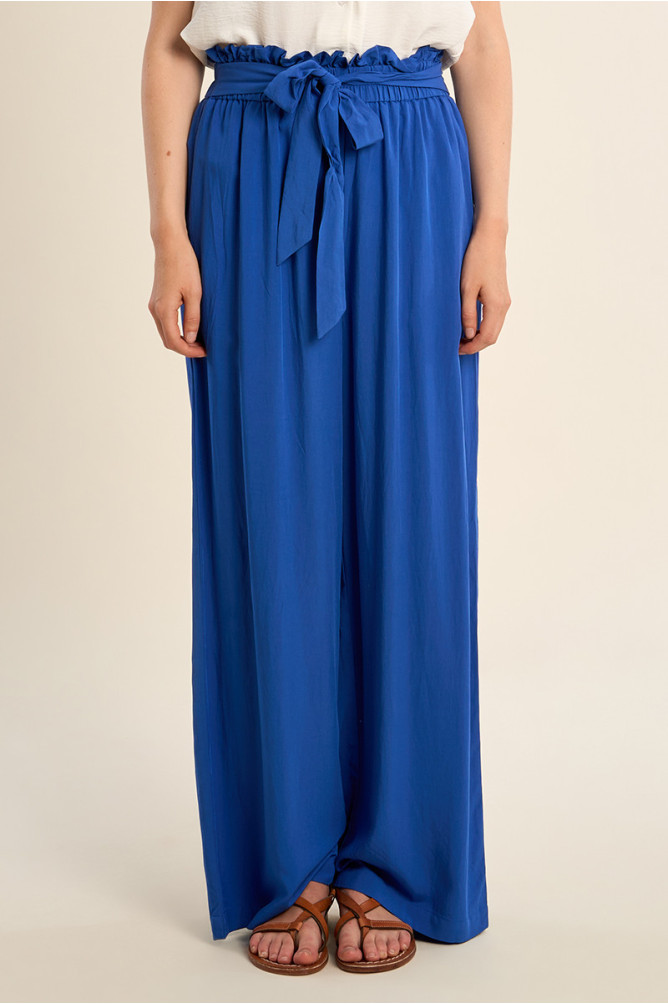 Pantalon large, taille haute