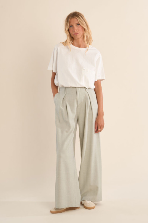 Pantalon large à pinces