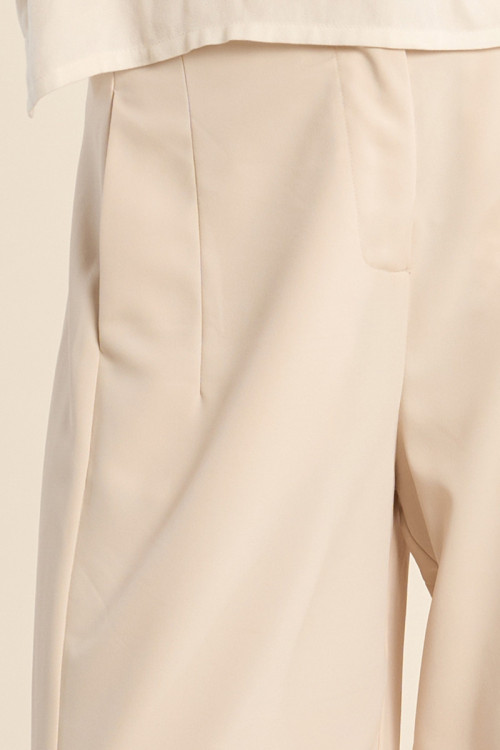 Pantalón de mujer largo, detalle pinzas.