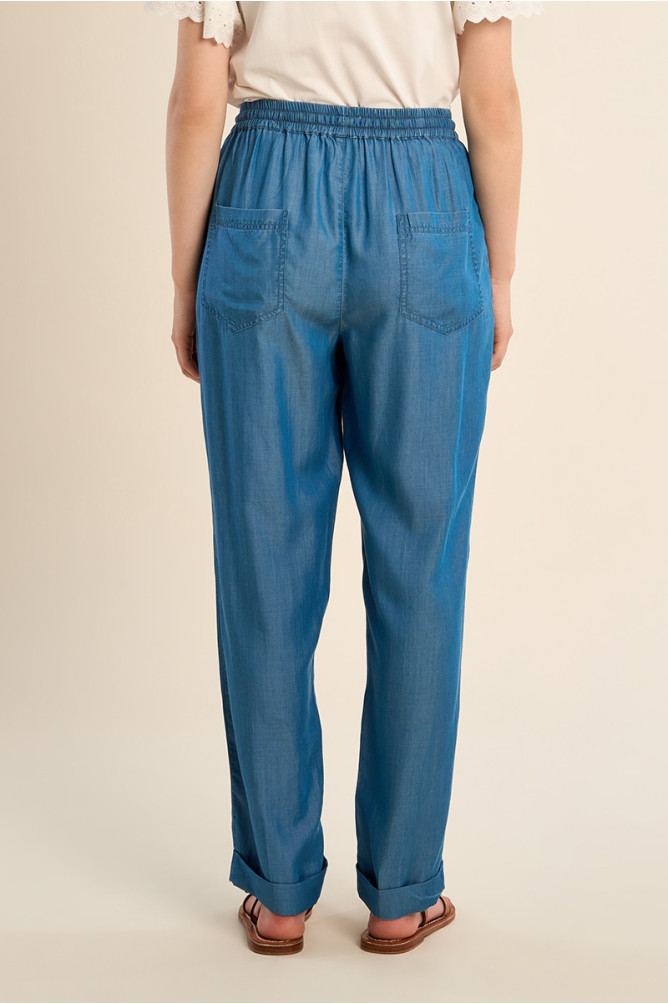 Lyocell trousers, carrot cut