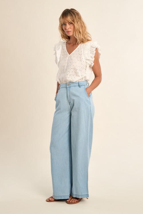 Pantalón de mujer largo, vaquero.