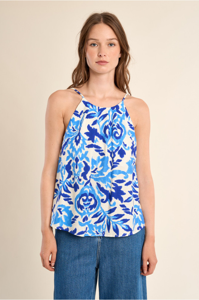 American neckline top, halter