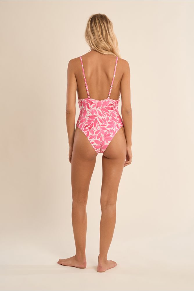 Printed one-piece swimsuit