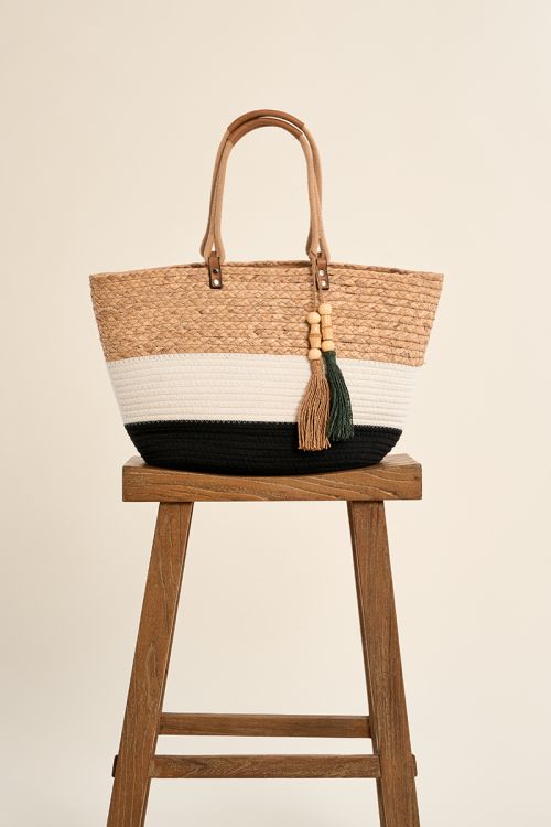Panier de plage tressé