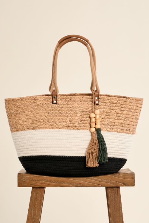 Panier de plage tressé