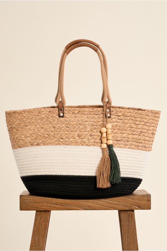 Panier de plage tressé
