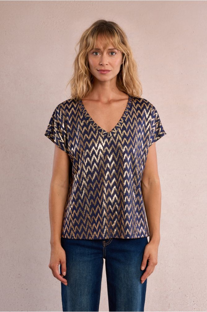 T-shirt droit, irisé